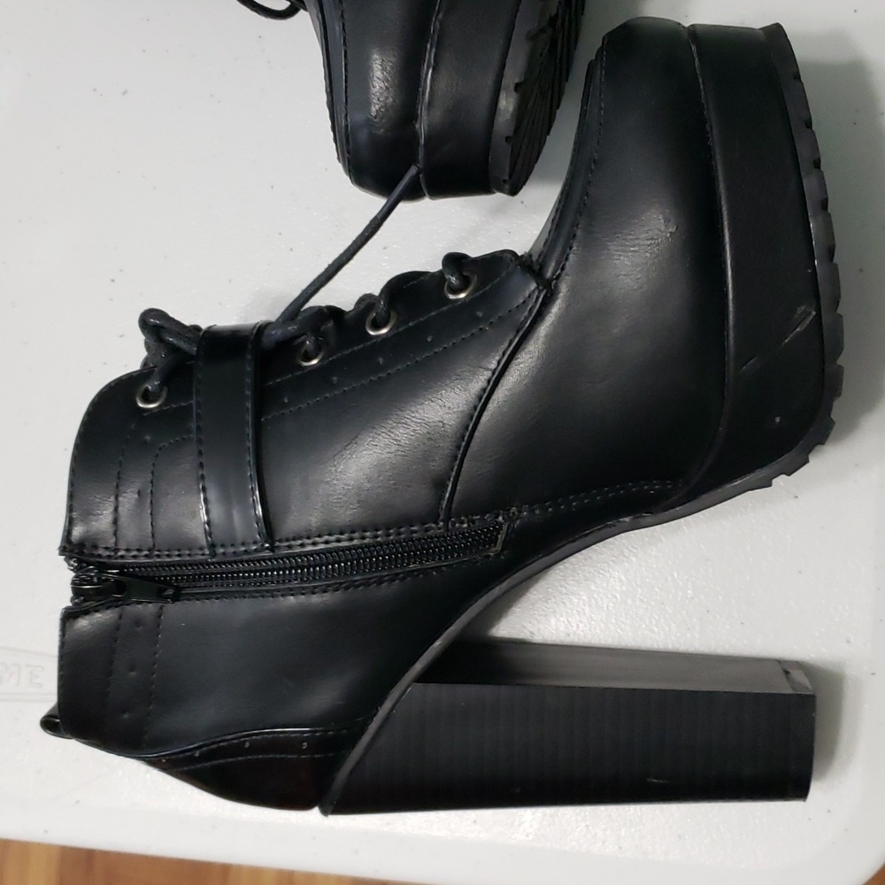 LEILA STONE black high shoes - Picture 5 of 15